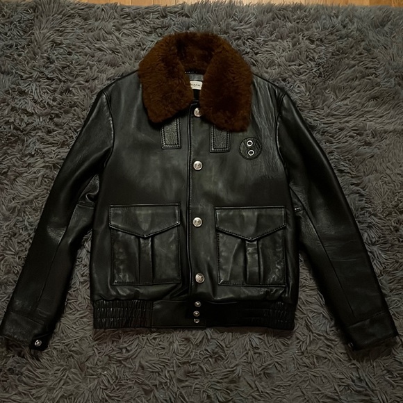 Coach Lamb Leather Sherriff Jacket - Picture 2 of 12